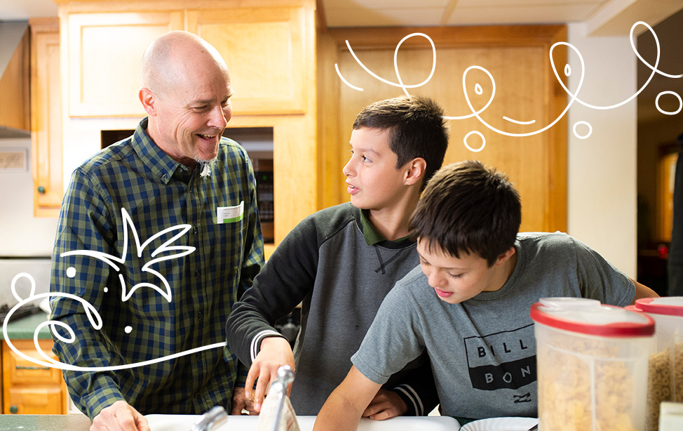 Building life skills with a structured, family-living environment