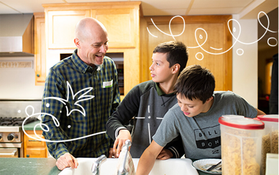Building life skills with a structured, family-living model.